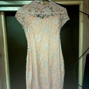 No Boundaries Pink Lace Dress